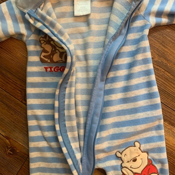 Vintage Y2K Wonderful World Of Disney 3/6 Month Sleeper Pooh Tigger Footie - Picture 5 of 11